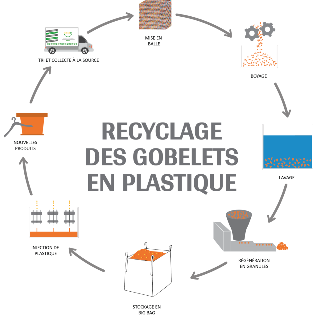 L’industrie du recyclage des gobelets plastique